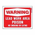 Hy-Ko Sign Osha Warning Lead Work 20647